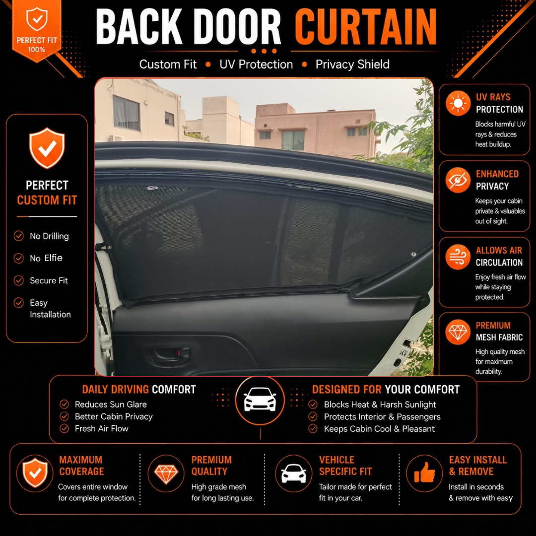 Toyota Aqua 1st Car Curtains (2012/2021)