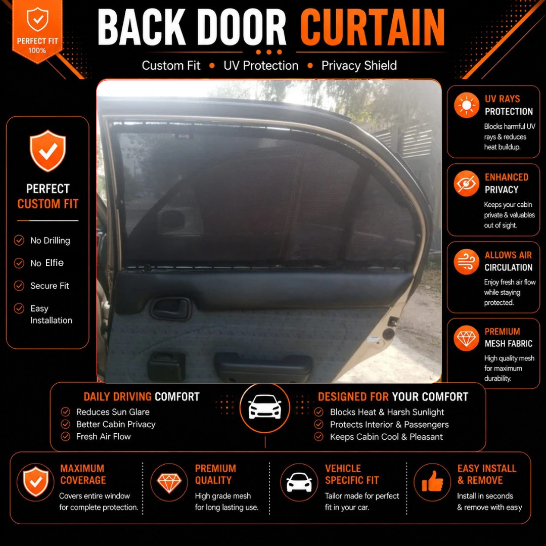 Toyota Corolla 7th Indus Car Curtains (1995 - 2002)