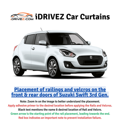 Suzuki Swift 3rd Car Curtains (2022/2024)