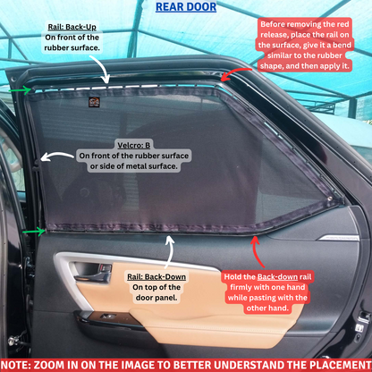 Toyota Fortuner 2nd Car Curtains (2017/2024)