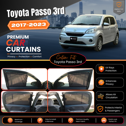 Toyota Passo 3rd Car Curtains (2017/2023)