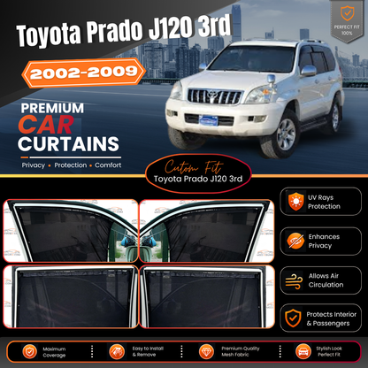 Toyota Prado J120 3rd Car Curtains (2002/2009)