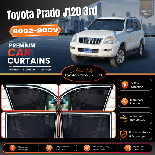 Toyota Prado J120 3rd Car Curtains (2002/2009)