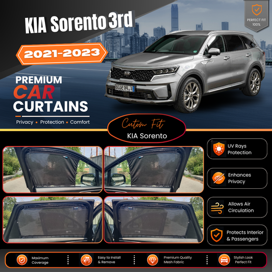 Kia Sorento 3rd Car Curtains (2021/2023)