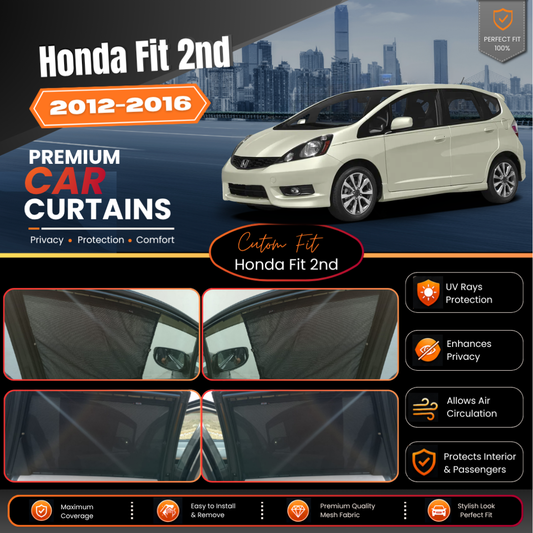 Honda Fit 2nd Car Curtains (2012/2016)