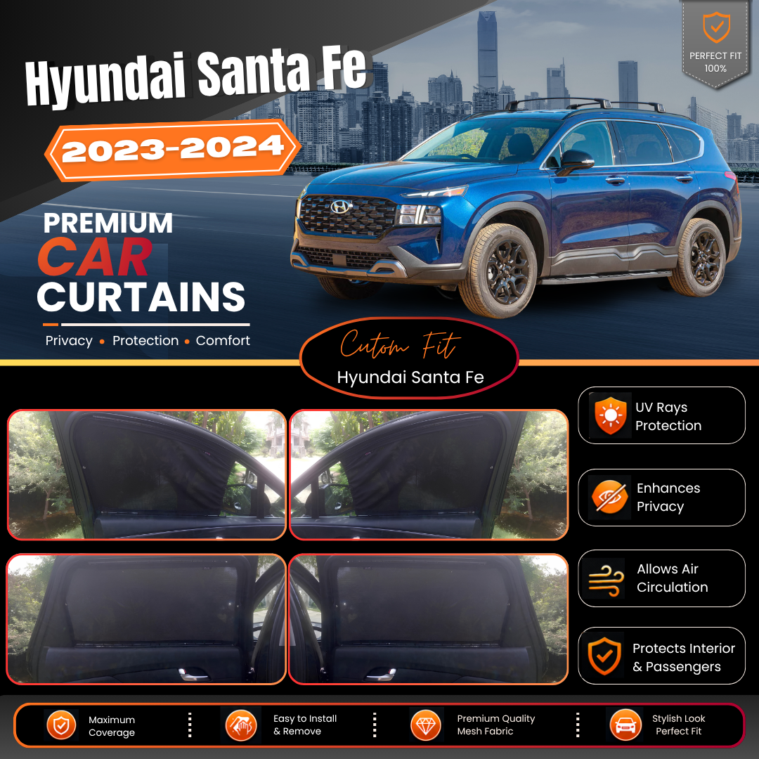 Hyundai Santa Fe 1st (2023 – 2024) car curtains