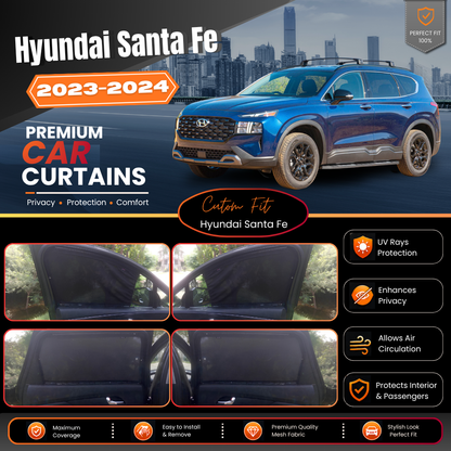 Hyundai Santa Fe 1st (2023 – 2024) car curtains