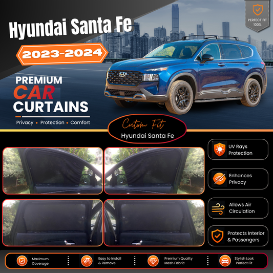 Hyundai Santa Fe 1st (2023 – 2024) car curtains