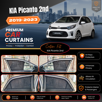 Kia Picanto 2nd Car Curtains (2019/2023)
