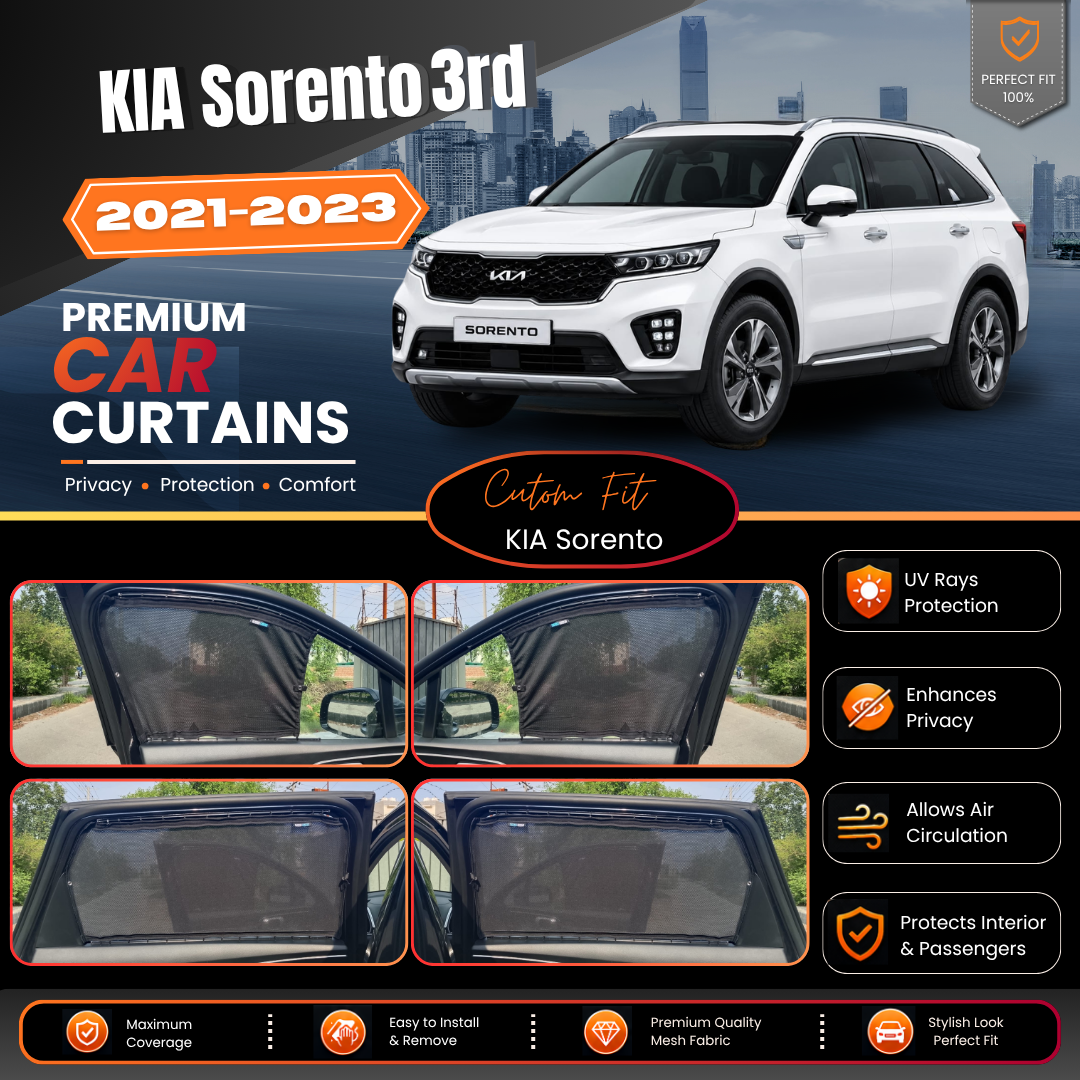 Kia Sorento 3rd Car Curtains (2021/2023)