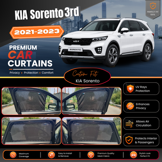 Kia Sorento 3rd Car Curtains (2021/2023)