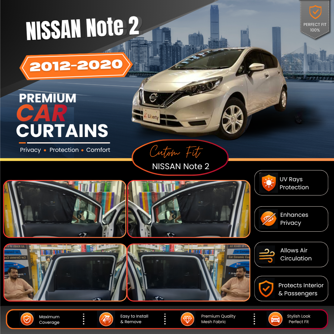 Nissan Note 2nd (e-note) Car Curtains (2012/2020)