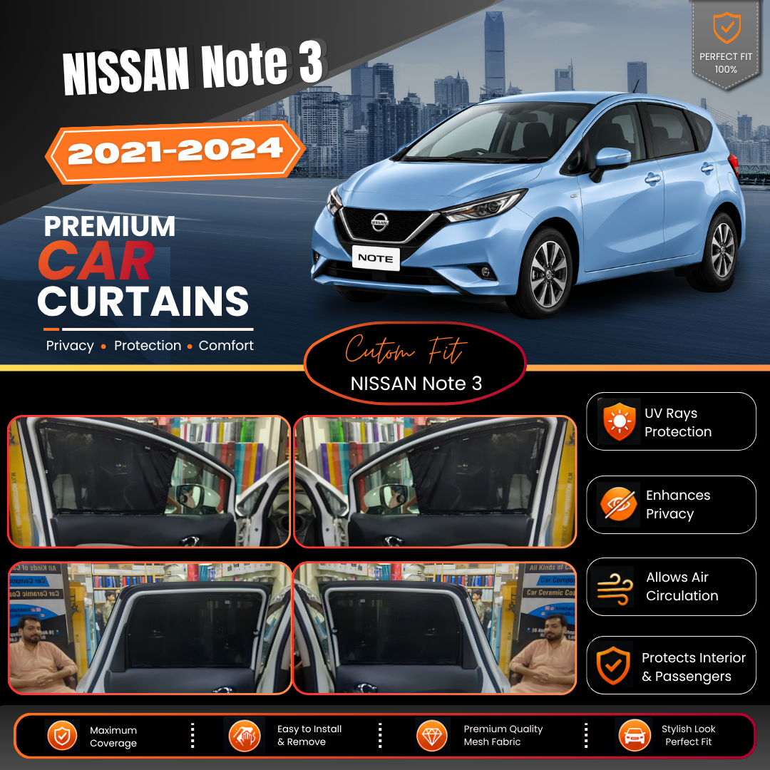 Nissan Note Gen3 (2021 - 2024) Car Curtains