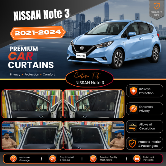 Nissan Note Gen3 (2021 - 2024) Car Curtains