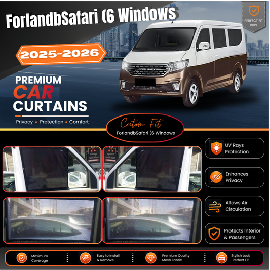 JW Forland Safari 1st 2020/2024 Car Curtains