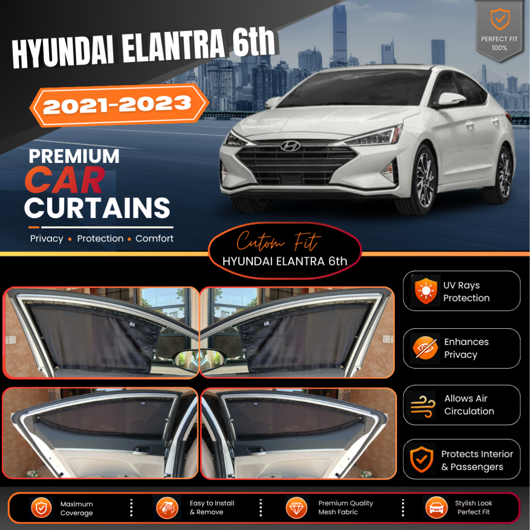 Hyundai Elantra 6th Car Curtains (2021/2023)