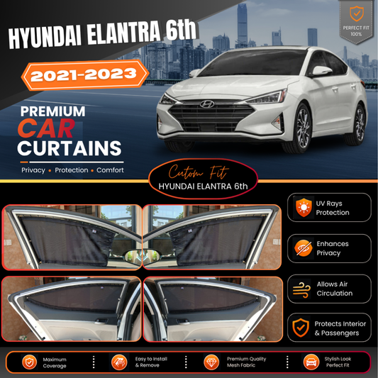 Hyundai Elantra 6th Car Curtains (2021/2023)