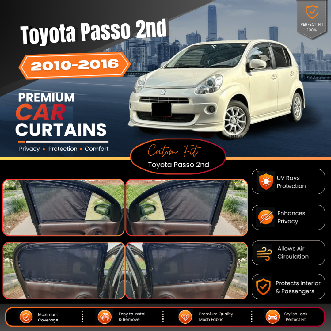 Toyota Passo 2nd Car Curtains (2010/2016)