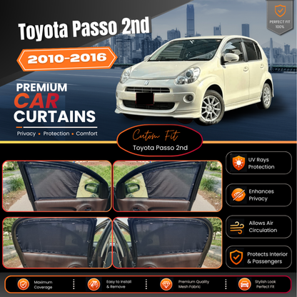 Toyota Passo 2nd Car Curtains (2010/2016)