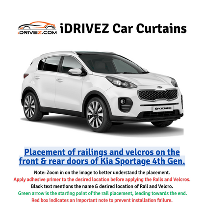 Kia Sportage 4th Car Curtains (2019/2024)