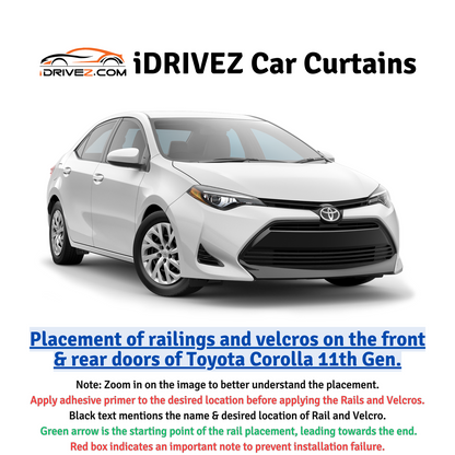 Toyota Corolla 11th Car Curtains (2014/2024)