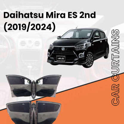Daihatsu Mira ES 2nd car curtains (2019/2024)