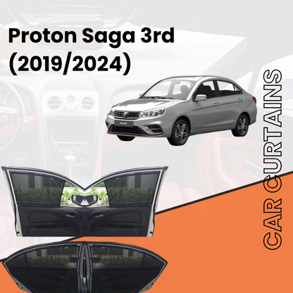Proton Saga 3rd Car Curtains (2016/2024)